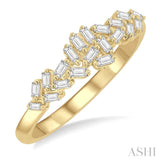 1/4 ctw Scatter Baguette Cut Diamond Fashion Ring in 14K Yellow Gold