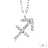 Sagittarius Zodiac Diamond Pendant