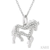 Horse Petite Diamond Fashion Pendant