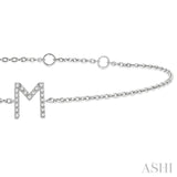 M' Initial Diamond Bracelet