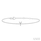 Y' Initial Diamond Bracelet