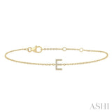 E' Initial Diamond Bracelet