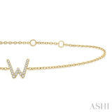 W' Initial Diamond Bracelet