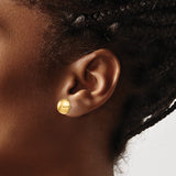 14k Polished 10mm Half Ball Post Earrings