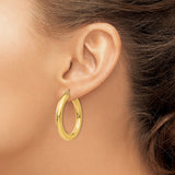 14k Polished 5mm Tube Hoop Earrings