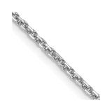 14K White Gold 18 inch 1.45mm Diamond-cut Cable with Lobster Clasp Chain