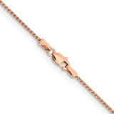 14K Rose Gold 18 inch 1.25mm Solid Polished Spiga with Lobster Clasp Chain