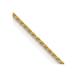 14K 18 inch .7mm Round Parisian Wheat with Lobster Clasp Chain