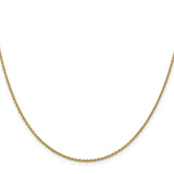 14K 20 inch 1.4mm Forzantine Cable with Lobster Clasp Chain
