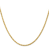 14K 18 inch 2mm Diamond-cut Rope with Lobster Clasp Chain
