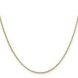 14K 18 inch 1.55mm Rolo with Lobster Clasp Pendant Chain