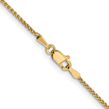 14K 20 inch 1.25mm Diamond-cut Spiga with Lobster Clasp Chain