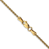14k 18 inch 1.5mm Parisian Wheat with Lobster Clasp Chain