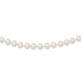 14k 7-8mm Round White Saltwater Akoya Cultured Pearl Necklace