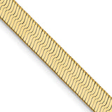 14K 20 inch 4mm Silky Herringbone with Lobster Clasp Chain