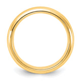 14k Yellow Gold 4mm Standard Weight Comfort Fit Wedding Band Size 8