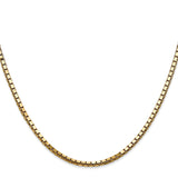 14K 24 inch 2.5mm Box with Lobster Clasp Chain