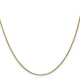 14K 18 inch 1mm Box with Lobster Clasp Chain