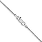 14K White Gold 20 inch 1mm Parisian Wheat with Lobster Clasp Chain