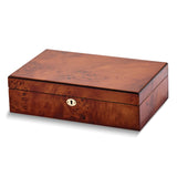Luxury Giftware High Gloss Burlwood Finish Veneer Locking Wooden 10-Watch Case
