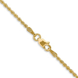 14K 18 inch 1.5mm Regular Rope with Lobster Clasp Chain