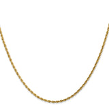 14K 18 inch 1.75mm Diamond-cut Rope with Lobster Clasp Chain