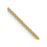 18K 18 inch 1mm Diamond-cut Spiga with Spring Ring Clasp Chain