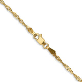 14K 24 inch 1.70mm Singapore with Lobster Clasp Chain