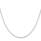 14K White Gold 18 inch .95mm Box with Lobster Clasp Chain