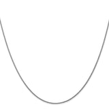 14K White Gold 20 inch 1.05mm Diamond-cut Spiga with Lobster Clasp Chain