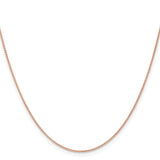 14K Rose Gold 20 inch 1mm Solid Polished Spiga with Lobster Clasp Chain