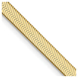 14K 18 inch 3mm Silky Herringbone with Lobster Clasp Chain