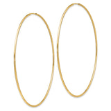 14k Polished Endless Tube Hoop Earrings