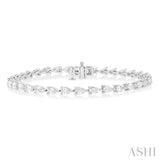 Pear Shape East-West Diamond Fashion Bracelet