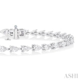 Pear Shape East-West Diamond Fashion Bracelet