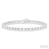 Oval Shape East-West Diamond Fashion Bracelet