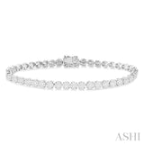 3 Ctw Round Cut Lovebright Diamond Bracelet in 10K White Gold