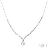 Pear Shape Diamond Necklace