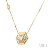 Hexagon Shape Diamond Fashion Necklace