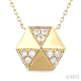 Hexagon Shape Petite Diamond Fashion Necklace