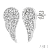 Angel Wings Petite Diamond Fashion Earrings