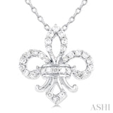 Fleur De Lis Petite Diamond Fashion Pendant