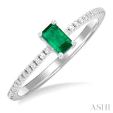 Gemstone & Petite Diamond Fashion Ring