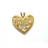 14kt Mom charm  yellow/rose gold