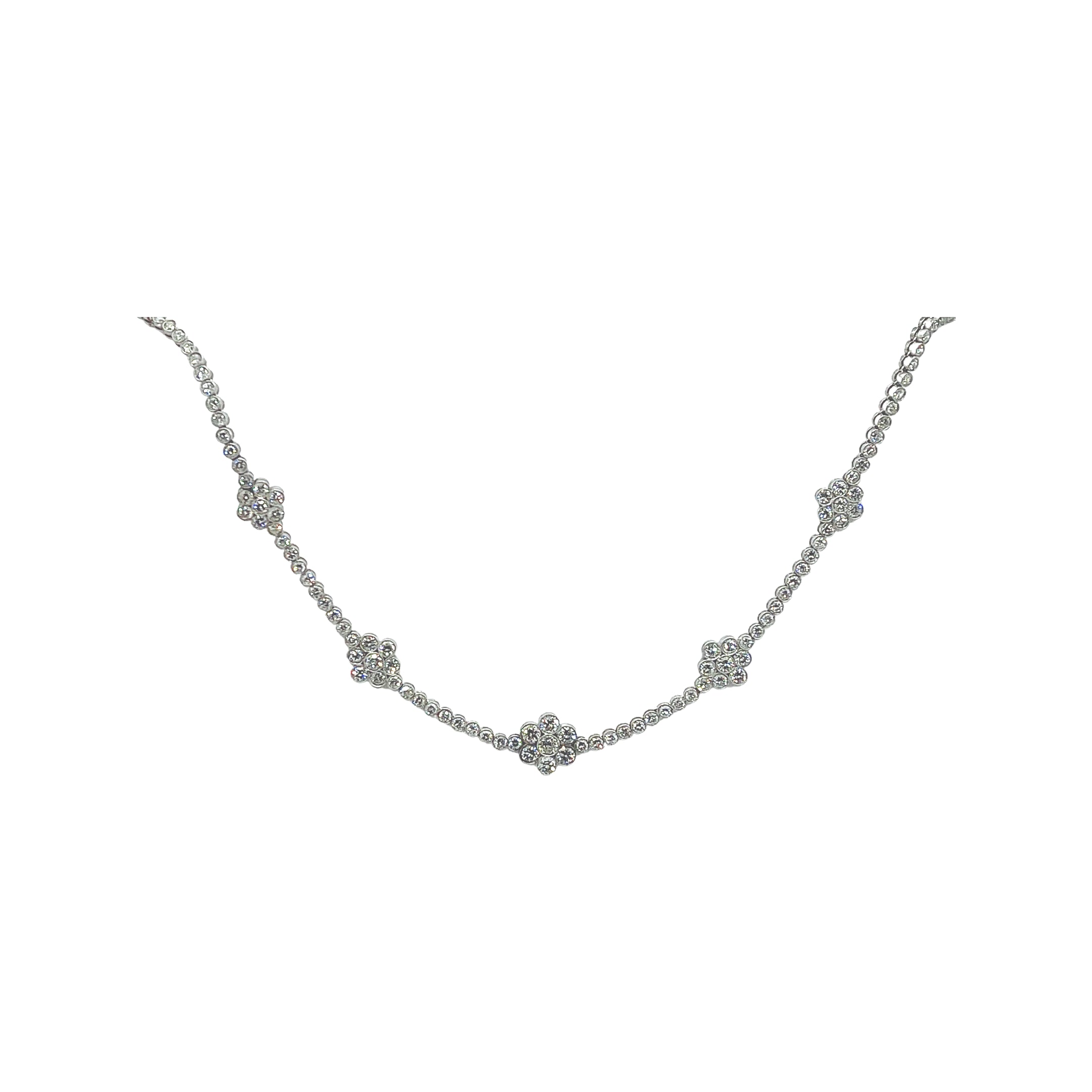 Antique Floral Diamond Necklace