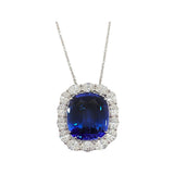 24.57ct Ceylon Sapphire & Diamond Necklace